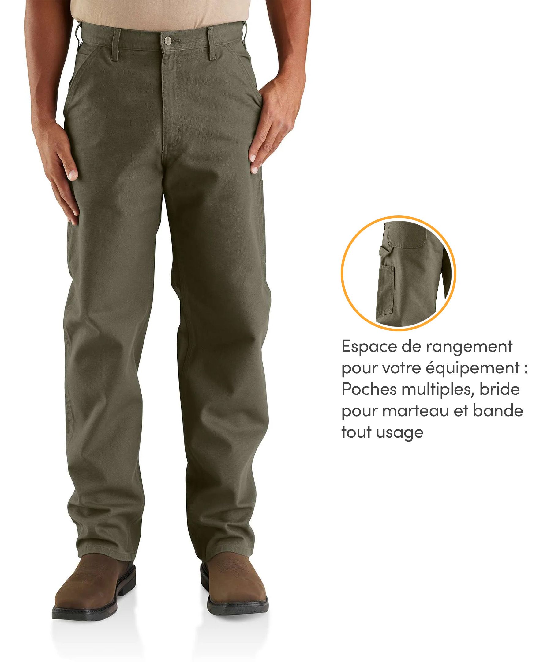 Pantalon en coutil à coupe ample prélavé pour hommes, Carhartt