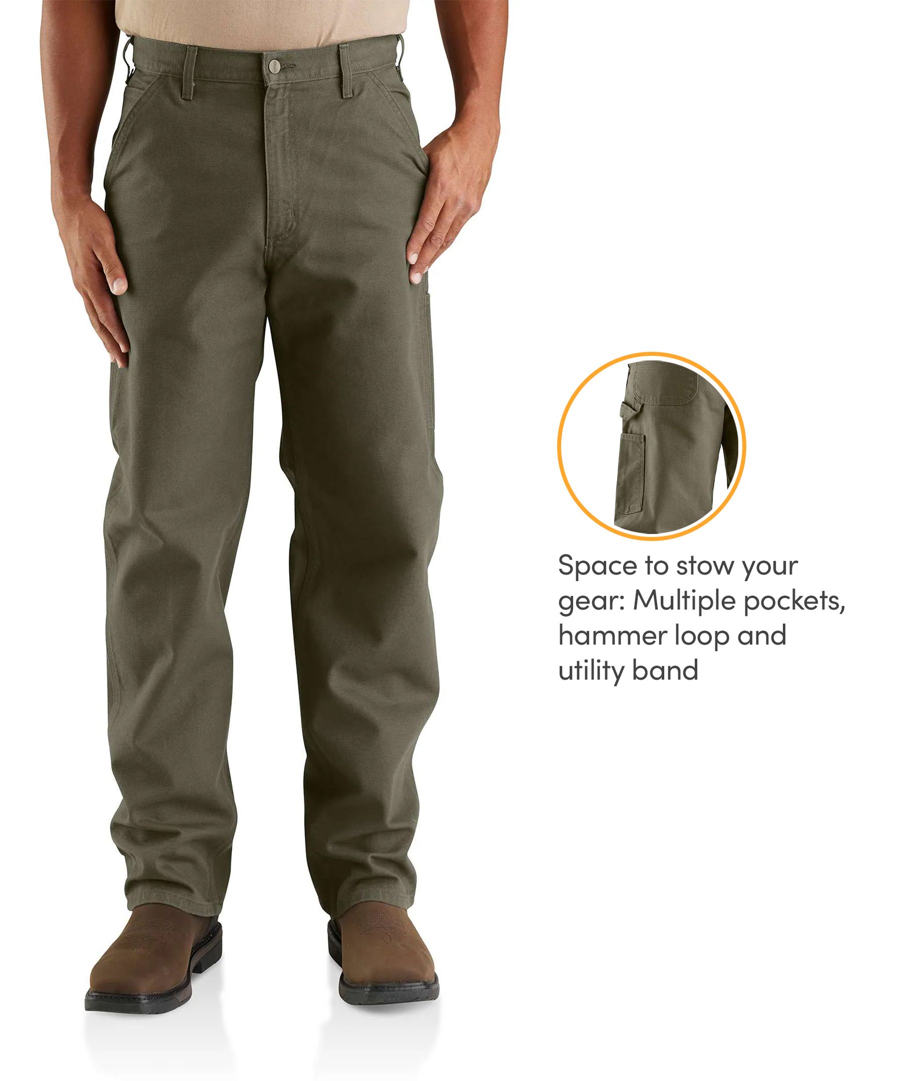 Carhartt Men's Washed Duck Loose Fit Dungaree