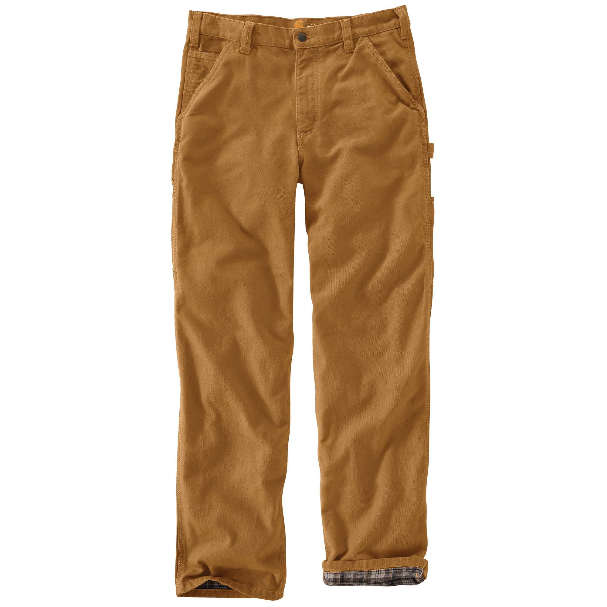 Pantalon de travail doublé en coutil lavé à jambe droite et coupe ample pour hommes, Carhartt