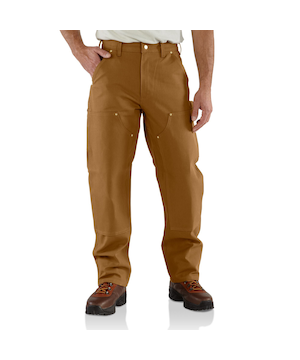 Carhartt Men's Firm Duck Rugged Utility Loose Fit Double Front Dungaree Work Pants