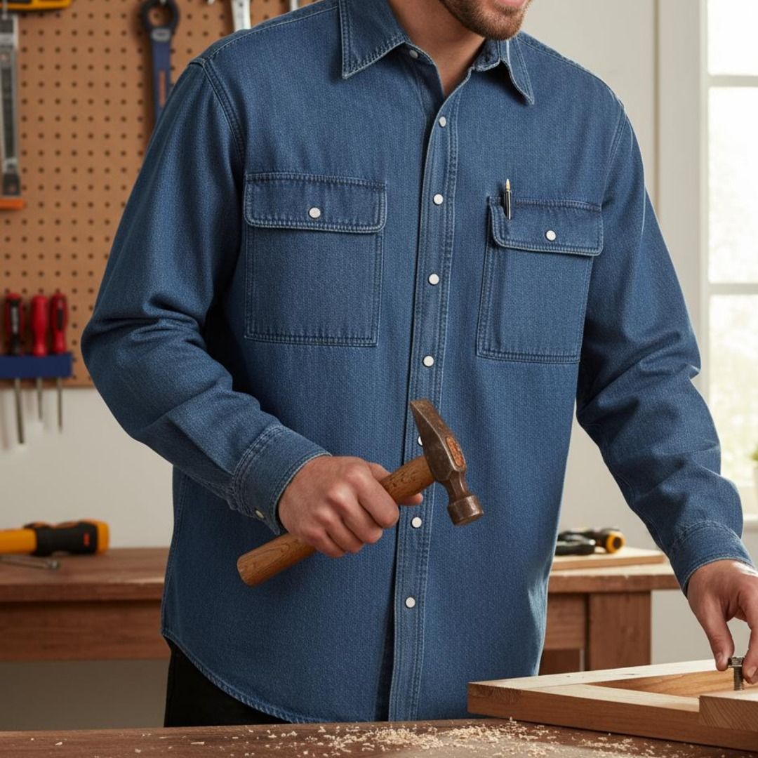 Dakota WorkPro Series Men's Snap Front Denim Work Shirt