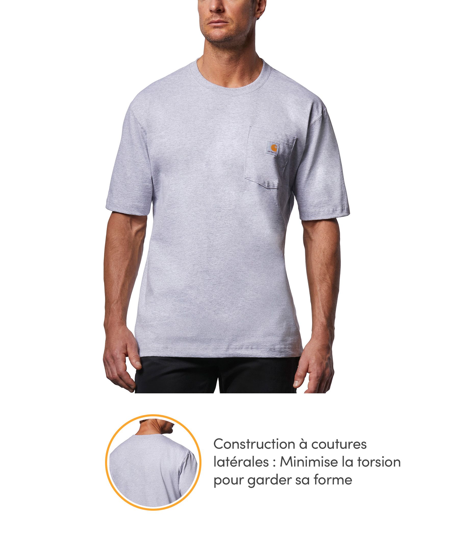 T-shirt K87 de travail à coupe ample avec poche pour hommes, Carhartt