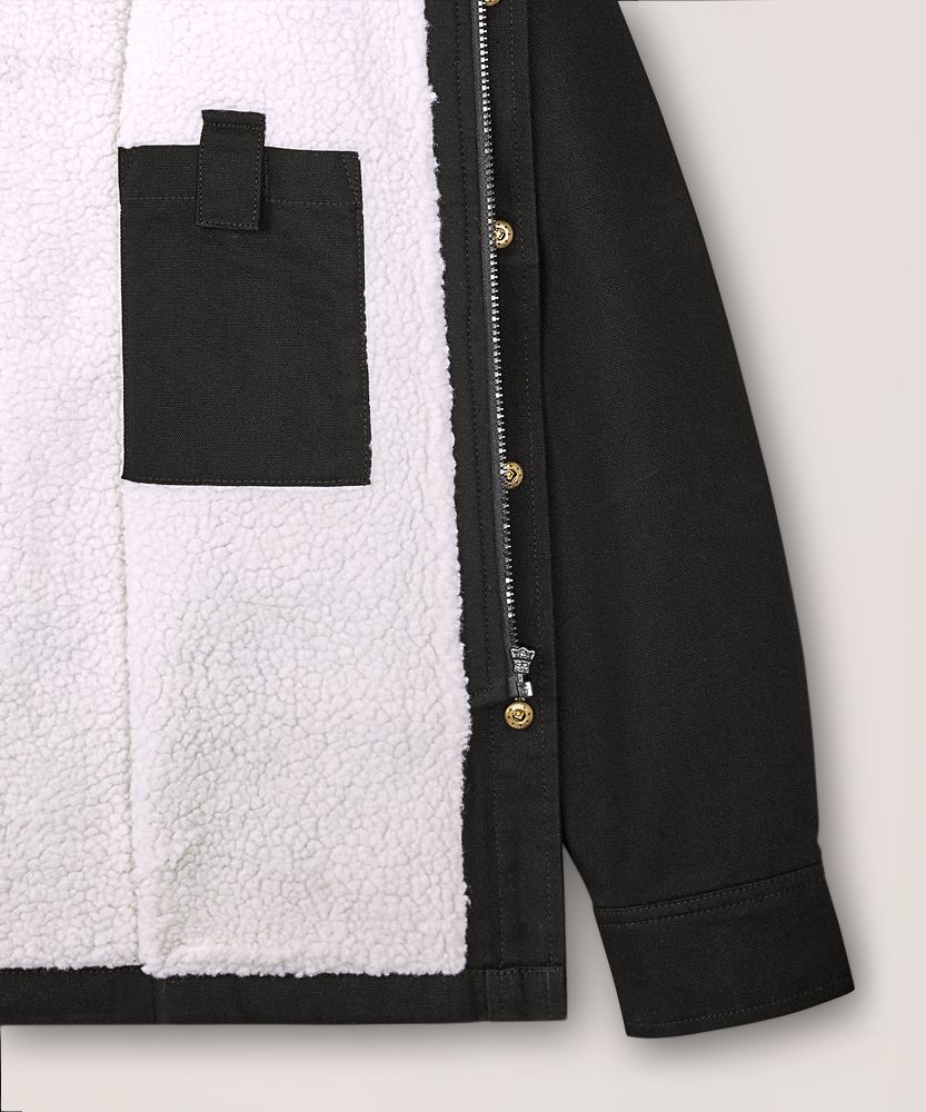 Chemise de travail Dakota Workpro Series en coutil doublé de sherpa, à capuche, pour hommes