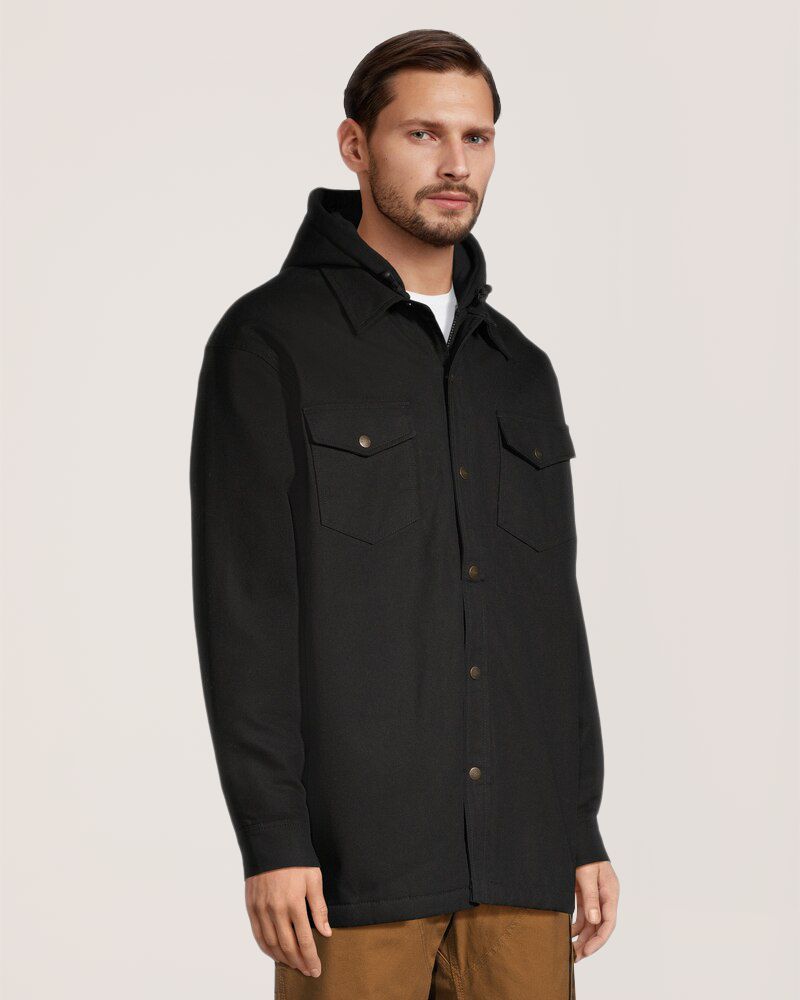 Chemise de travail Dakota Workpro Series en coutil doublé de sherpa, à capuche, pour hommes
