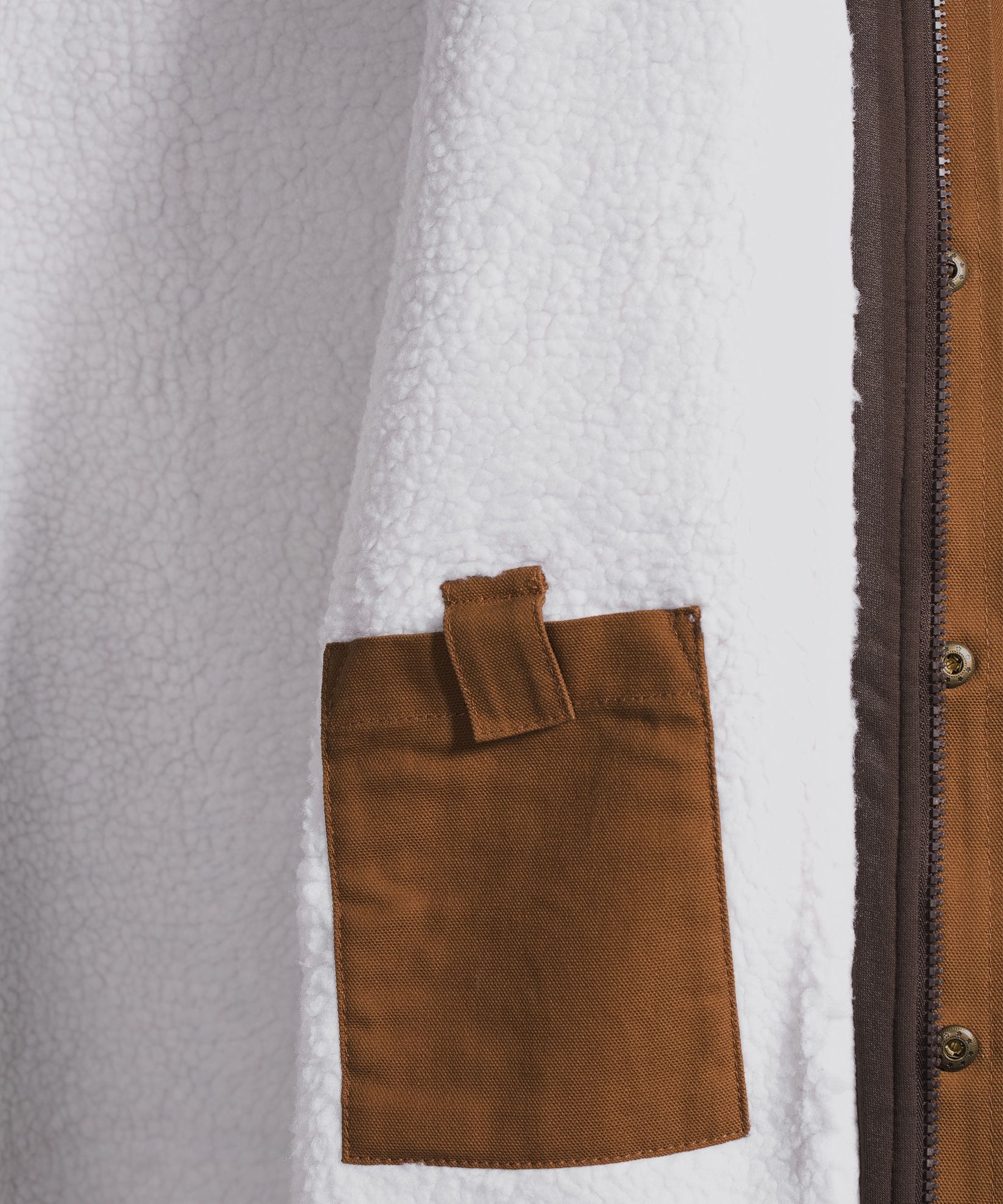 Chemise de travail Dakota Workpro Series en coutil doublé de sherpa, à capuche, pour hommes