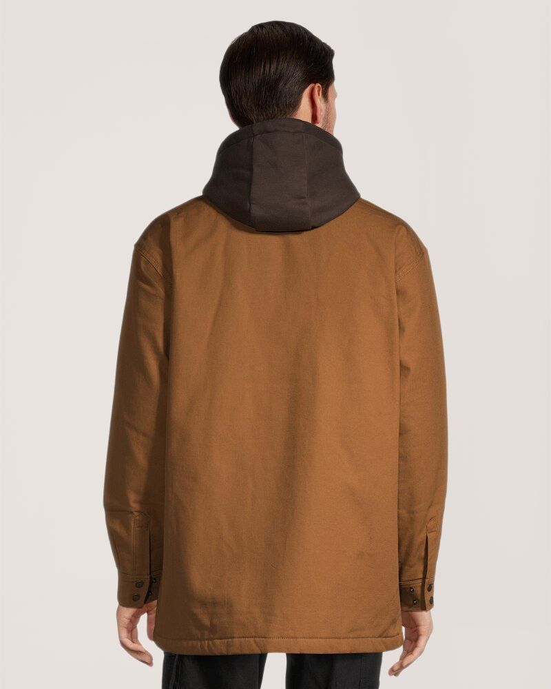 Chemise de travail Dakota Workpro Series en coutil doublé de sherpa, à capuche, pour hommes