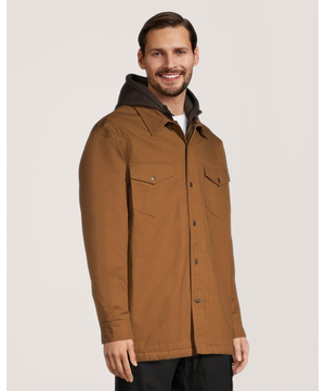 Chemise de travail Dakota Workpro Series en coutil doublé de sherpa, à capuche, pour hommes