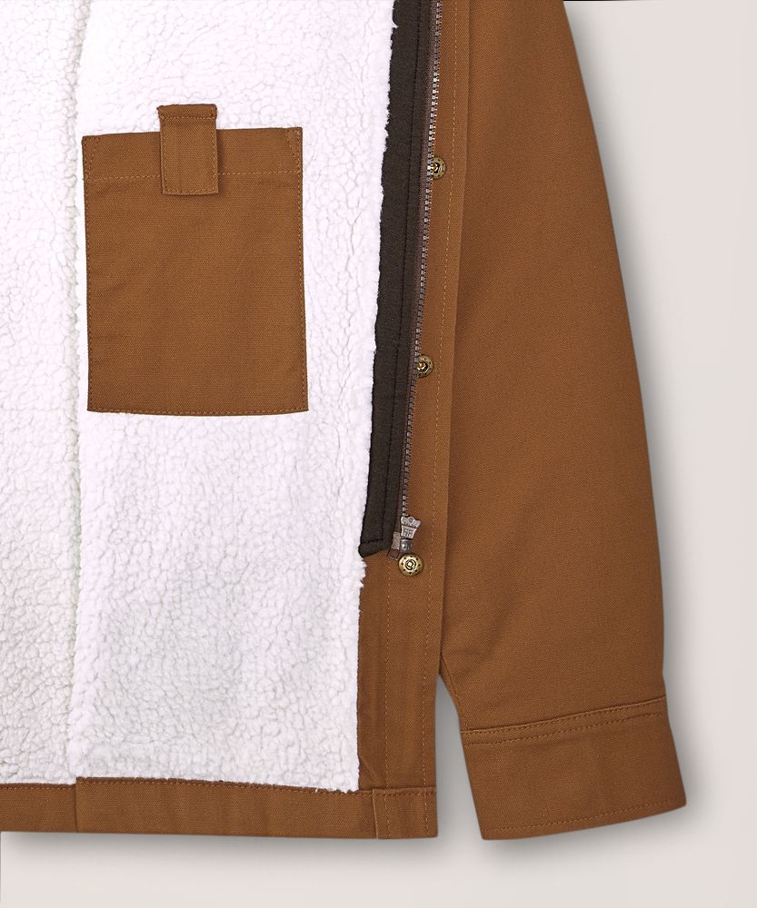 Chemise de travail Dakota Workpro Series en coutil doublé de sherpa, à capuche, pour hommes