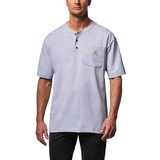 Carhartt T-shirt de travail à manches courtes avec poche et encolure Henley pour hommes Front_Flat