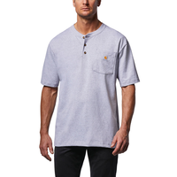 Carhartt Men's Workwear Short Sleeve Henley With Pocket Front_Flat