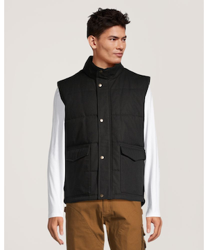 Gilet de travail en coutil matelassé et isolé pour hommes, Dakota Workpro Series