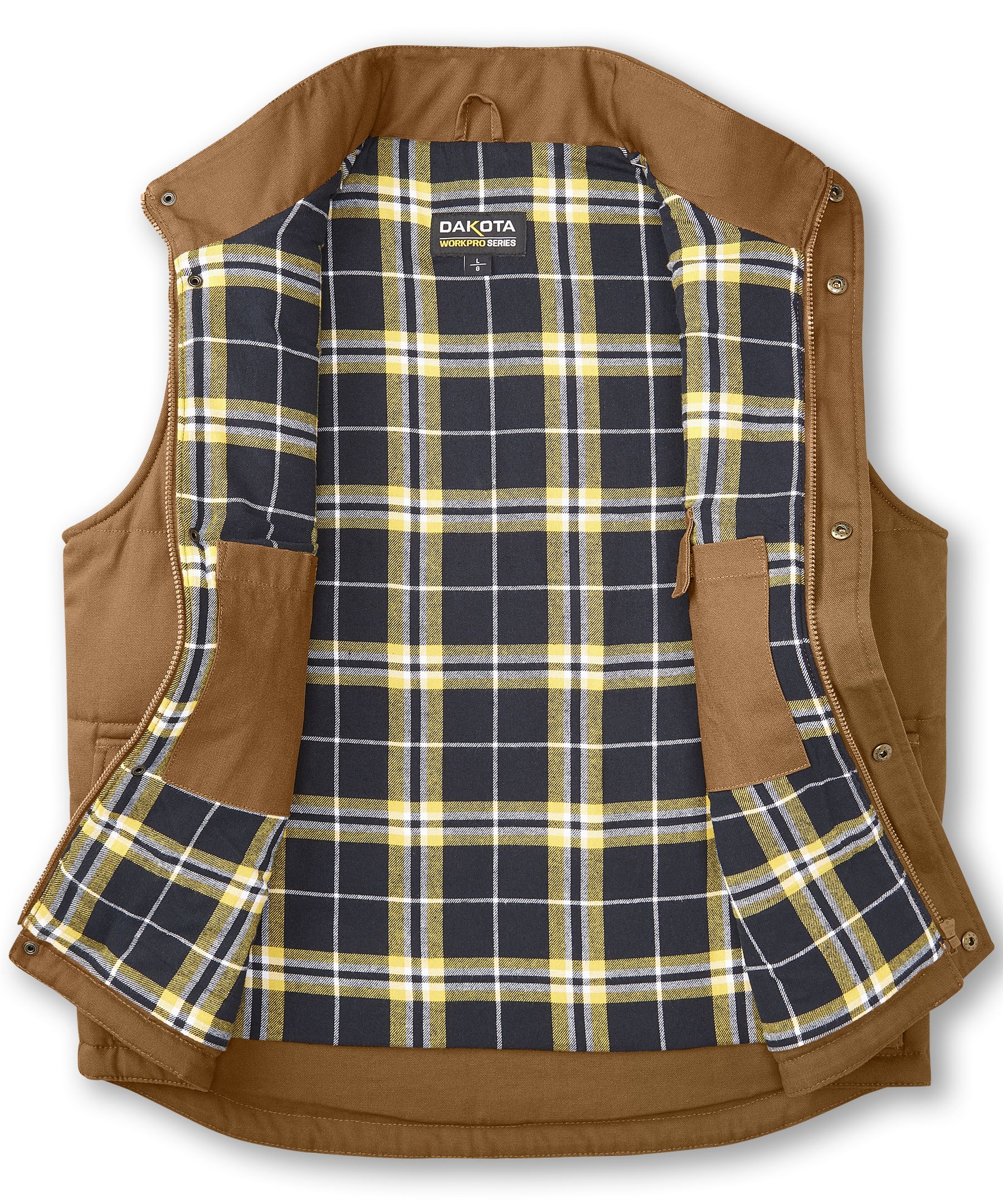 Gilet de travail en coutil matelassé et isolé pour hommes, Dakota Workpro Series