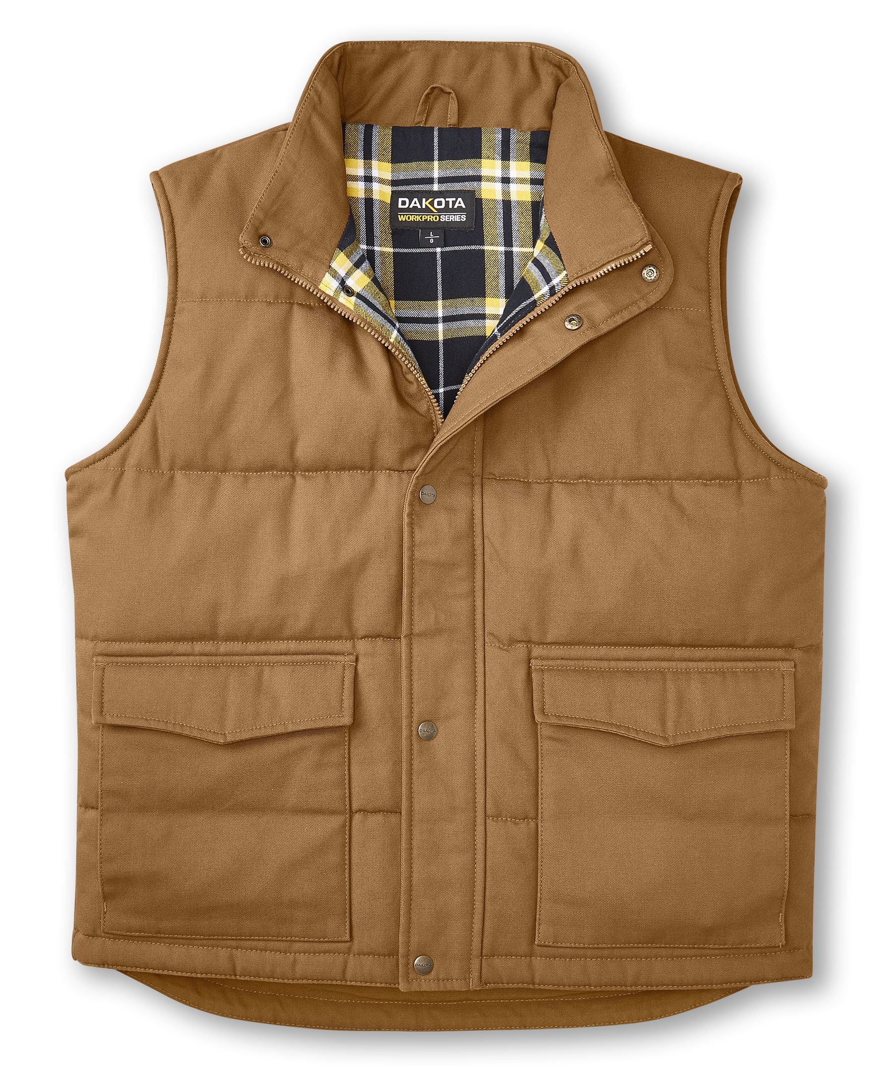 Gilet de travail en coutil matelassé et isolé pour hommes, Dakota Workpro Series