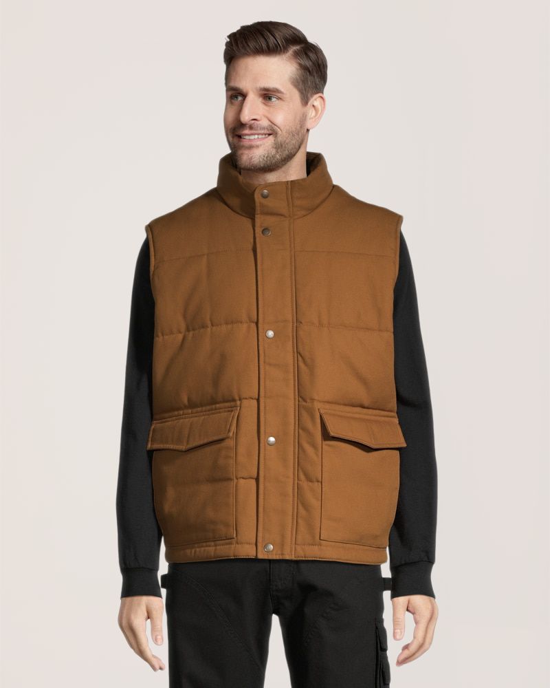 Gilet de travail en coutil matelassé et isolé pour hommes, Dakota Workpro Series
