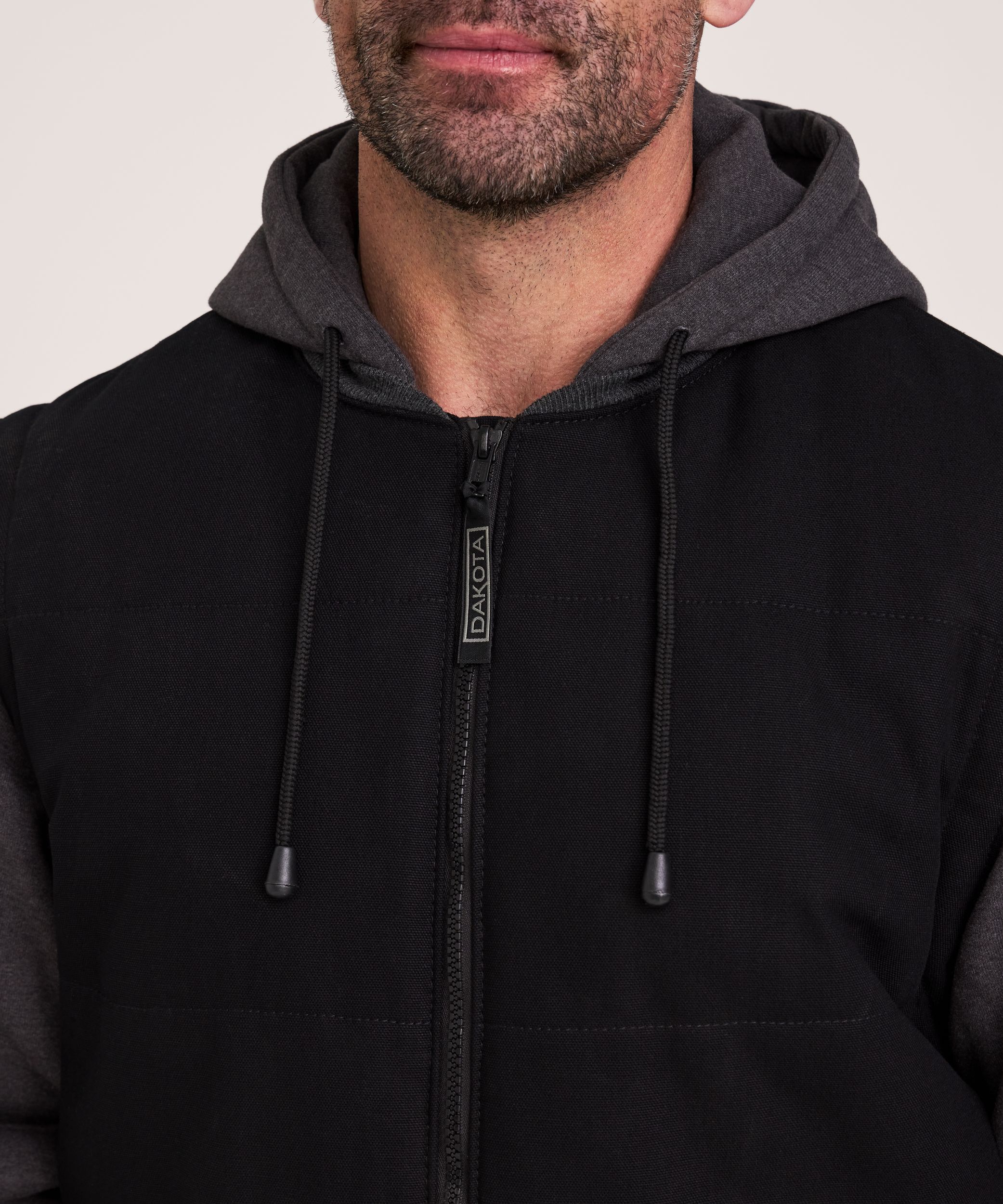 Veste-gilet matelassée Dakota WorkPro Series en coutil de coton à manches amovibles par glissière, pour hommes