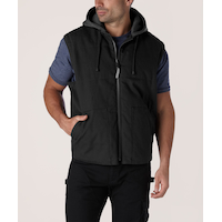 Veste-gilet matelassée Dakota WorkPro Series en coutil de coton à manches amovibles par glissière, pour hommes Front_Three_Fourths_Angled_Right