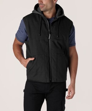Veste-gilet matelassée Dakota WorkPro Series en coutil de coton à manches amovibles par glissière, pour hommes