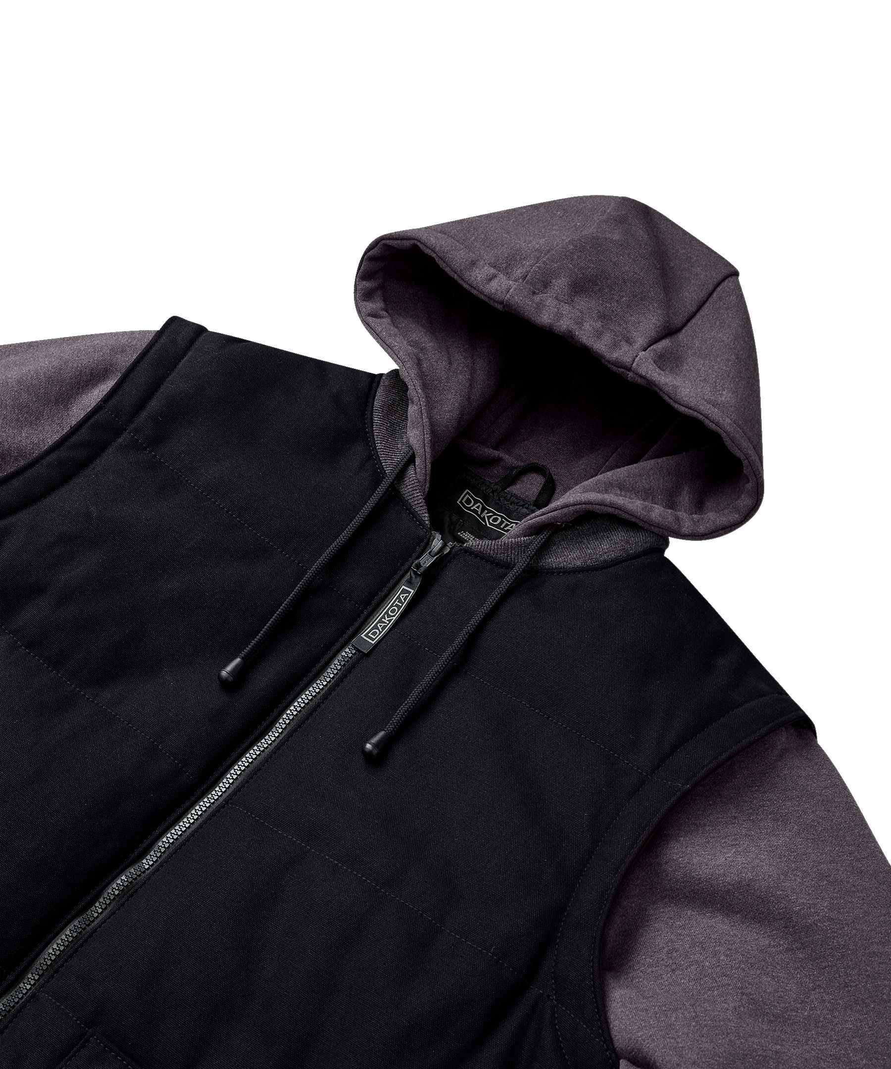 Veste-gilet matelassée Dakota WorkPro Series en coutil de coton à manches amovibles par glissière, pour hommes