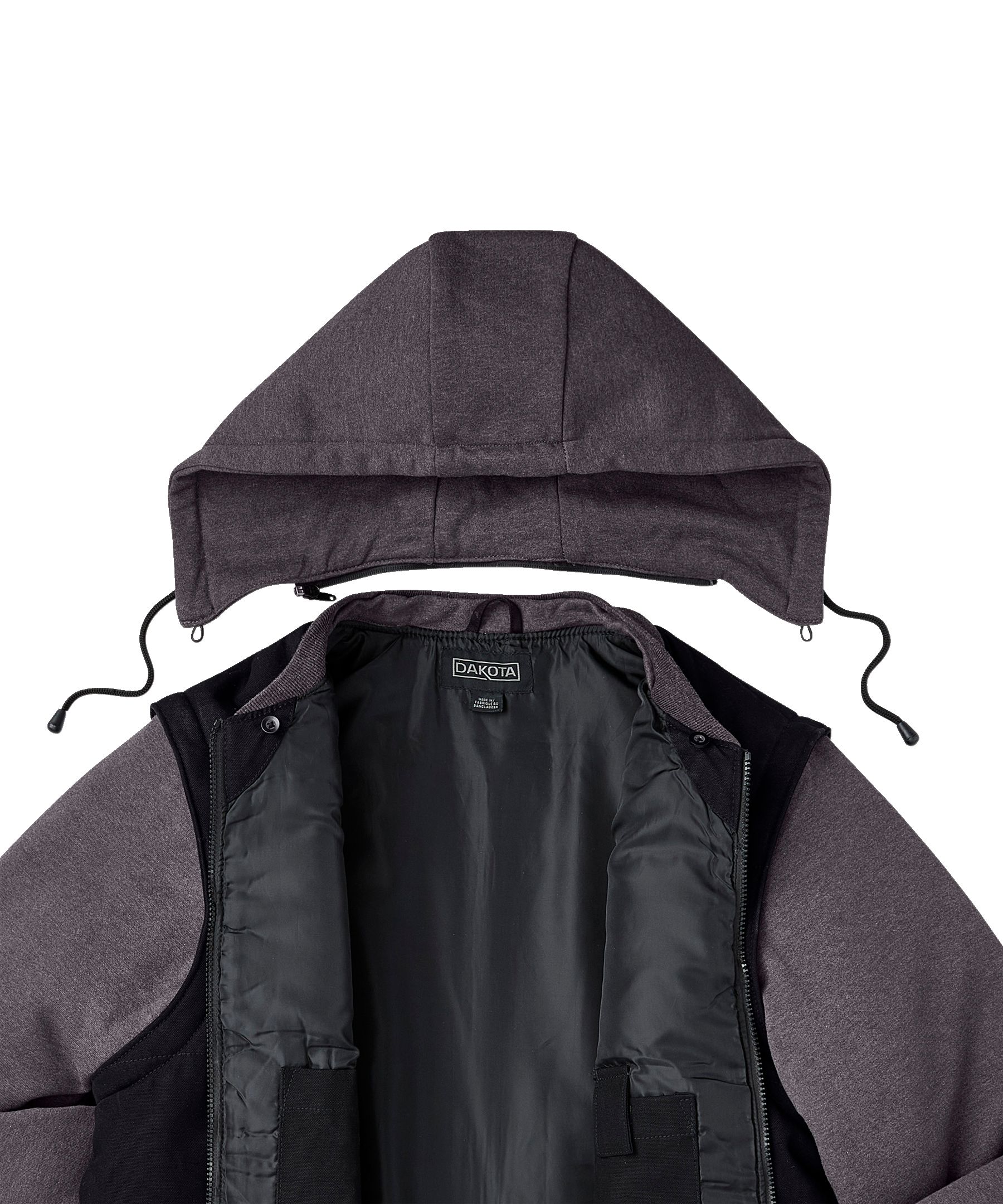 Veste-gilet matelassée Dakota WorkPro Series en coutil de coton à manches amovibles par glissière, pour hommes