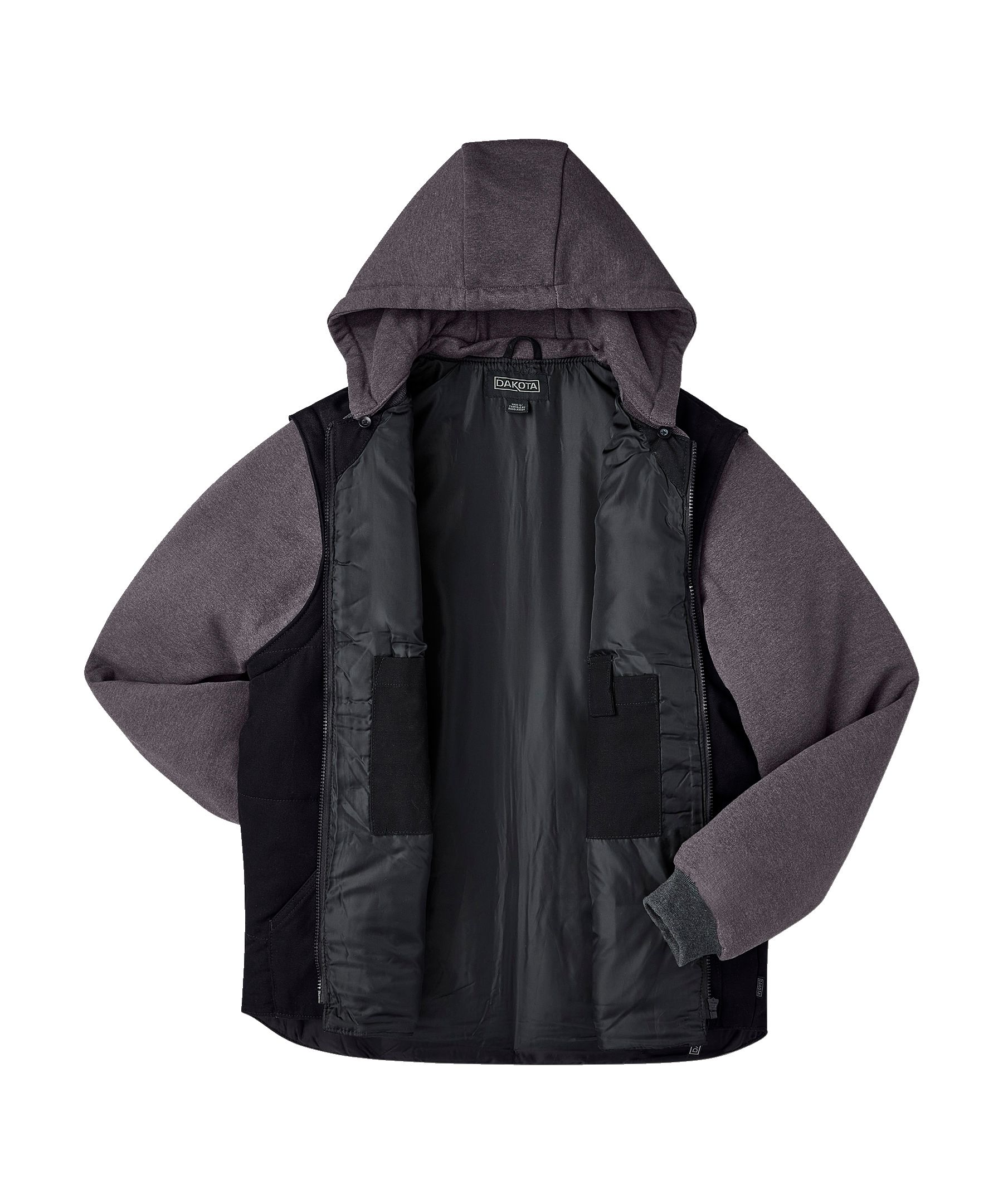Veste-gilet matelassée Dakota WorkPro Series en coutil de coton à manches amovibles par glissière, pour hommes