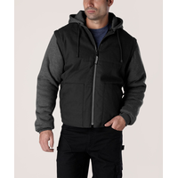 Veste-gilet matelassée Dakota WorkPro Series en coutil de coton à manches amovibles par glissière, pour hommes