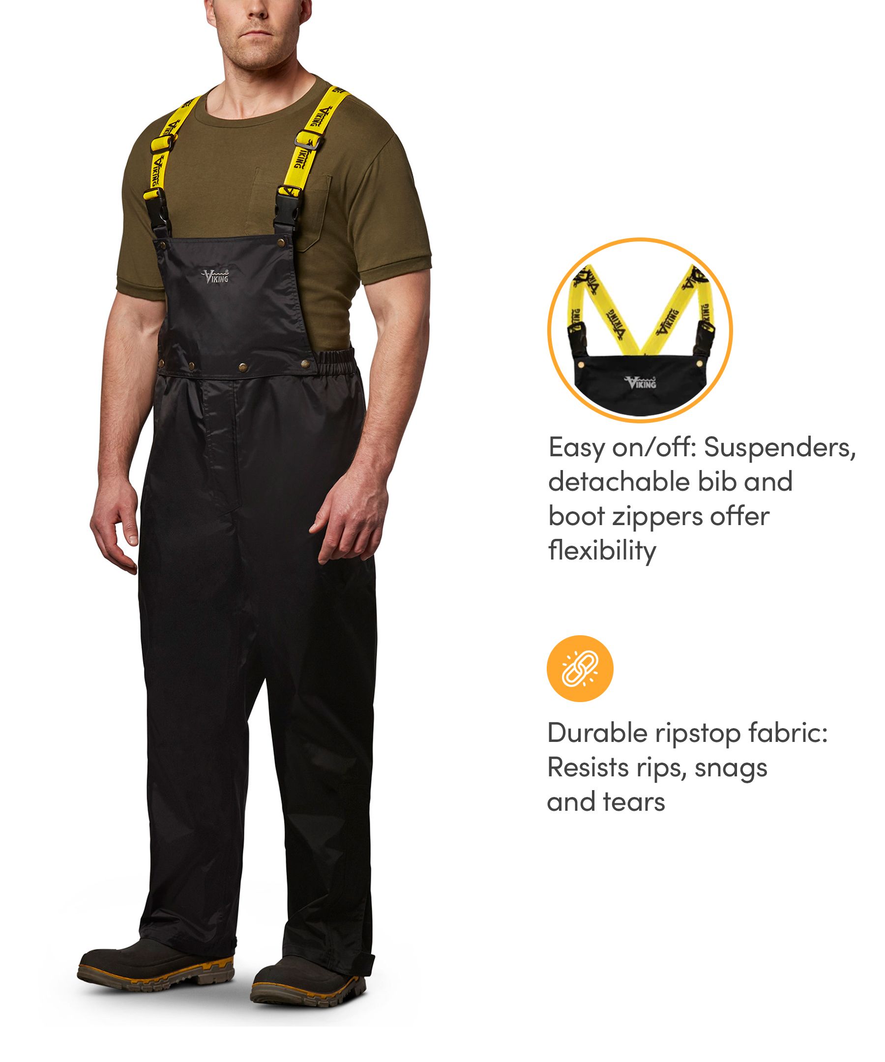Viking® Men's 420D Journeyman Rip Stop Bib Pants