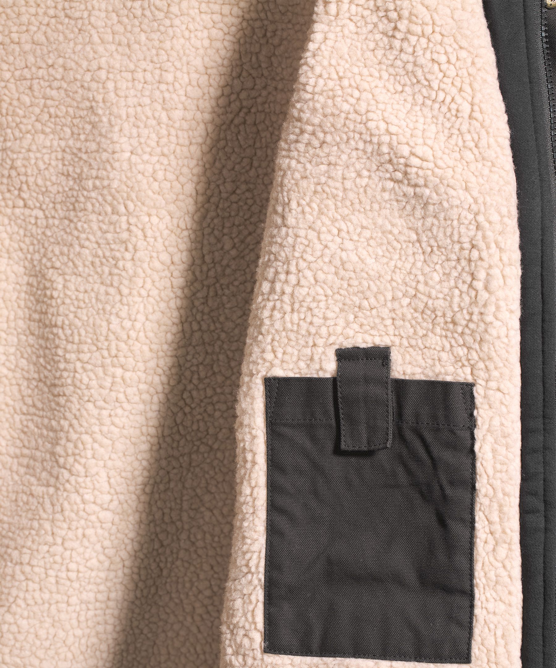 Veste à capuche Dakota Workpro Series en toile prélavée doublée de sherpa, pour hommes