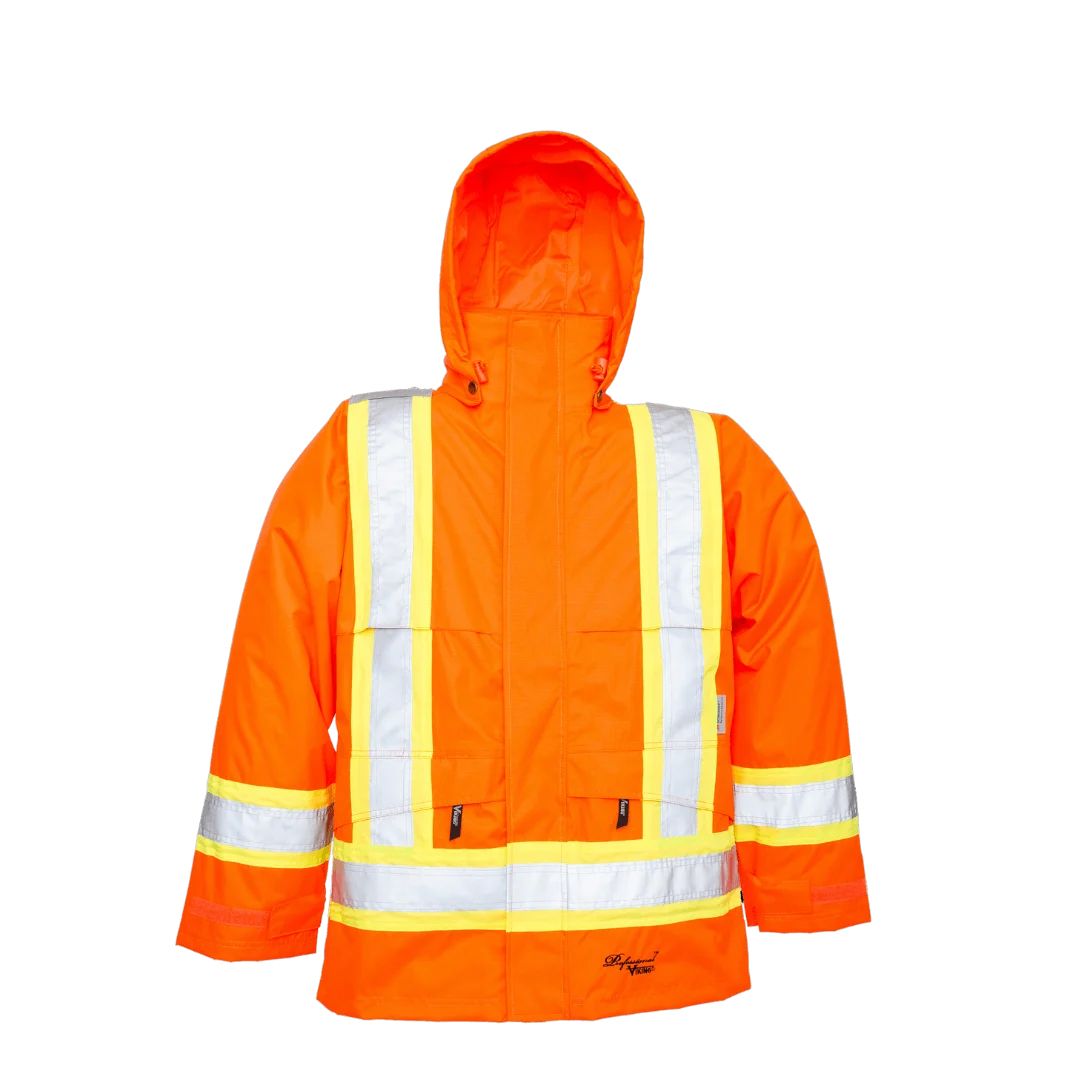 Veste imperméable de compagnon professionnel Viking® étanche au vent et haute visibilité, pour hommes