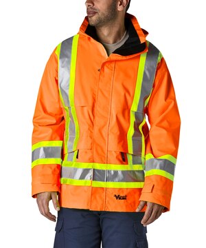 Viking® Men's Professional Journeyman Hi-Vis Waterproof and Windproof Rain Jacket