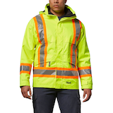 Veste imperméable de compagnon professionnel Viking® étanche au vent et haute visibilité, pour hommes Front_Flat
