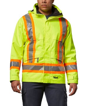 Viking® Men's Professional Journeyman Hi-Vis Waterproof and Windproof Rain Jacket