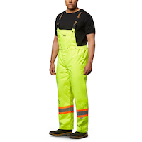 Viking® Men's Professional Journeyman 300D Waterproof Safety Detachable Bib Pants Front_Angled_Left
