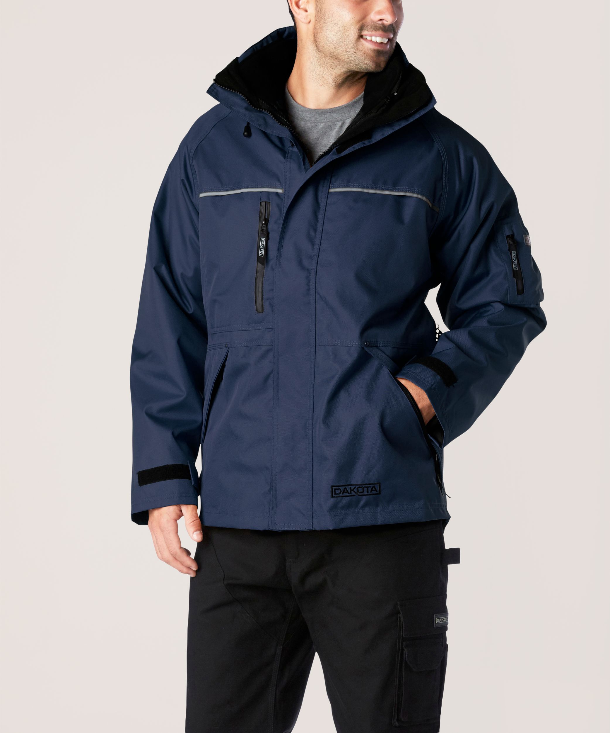 Dakota WorkPro Series Men's Waterproof Hyper-Dri 3 Breathable 3-In-1 Polyester Work Coat