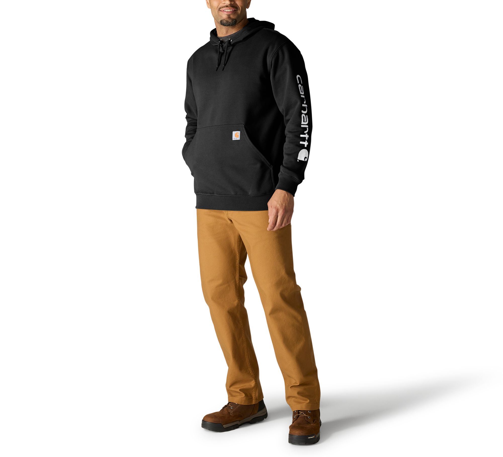 Carhartt Men's Logo Sleeve Pullover Hoodie