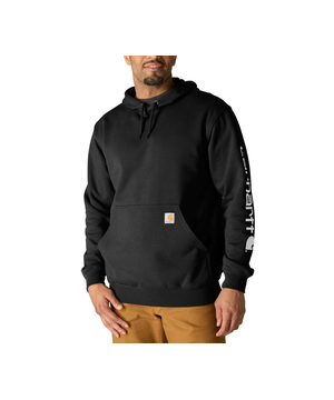 Chandail en molleton à capuche de poids moyen avec logo sur la manche pour hommes Carhartt