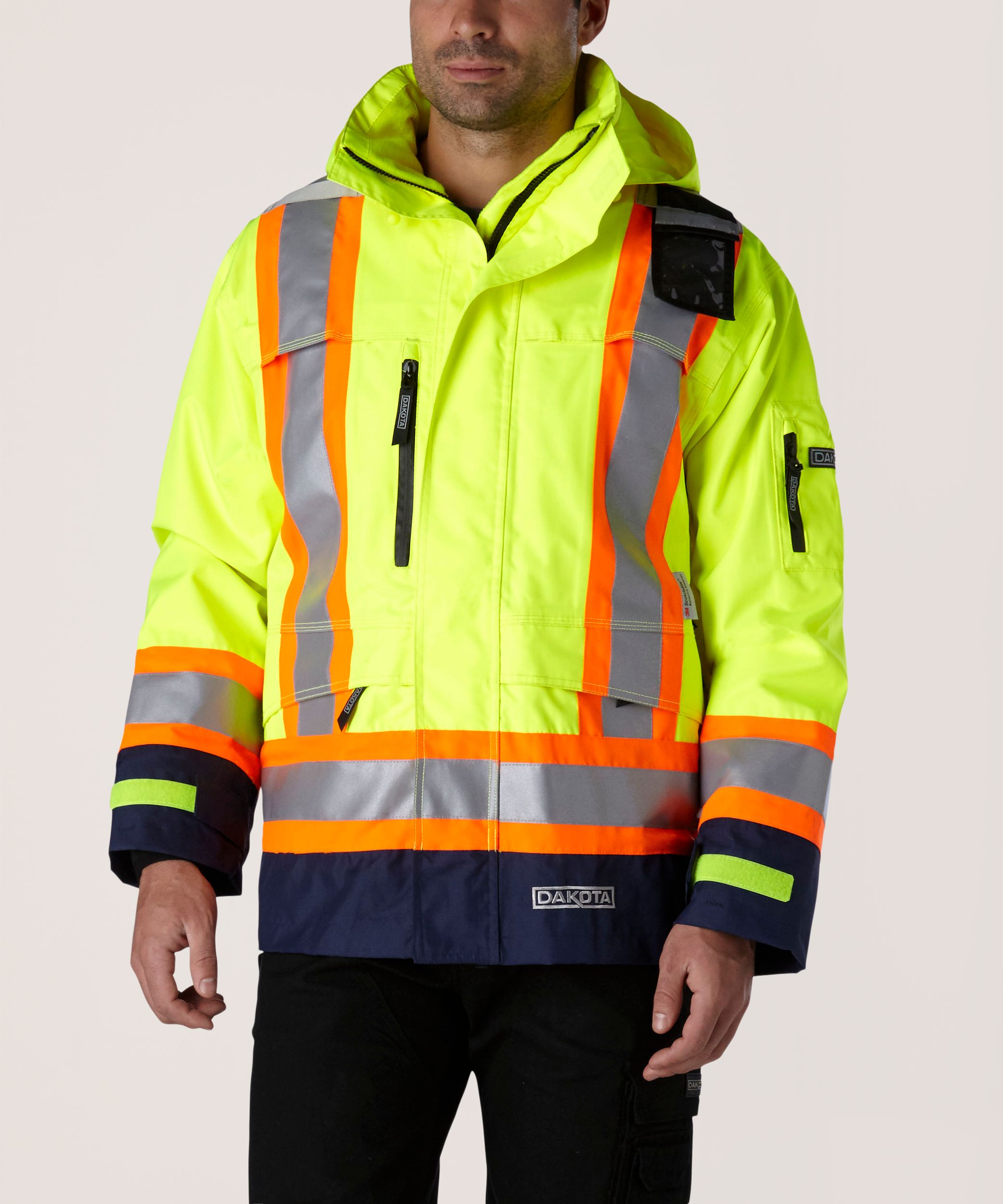 Dakota WorkPro Series Men's Hi Vis 300D Hyper-Dri Waterproof Ripstop Jacket