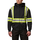 Pioneer Men's CSA Z462 & Z96 Flame Resistance Hi Vis Heavyweight Safety Hoodie Front_Flat