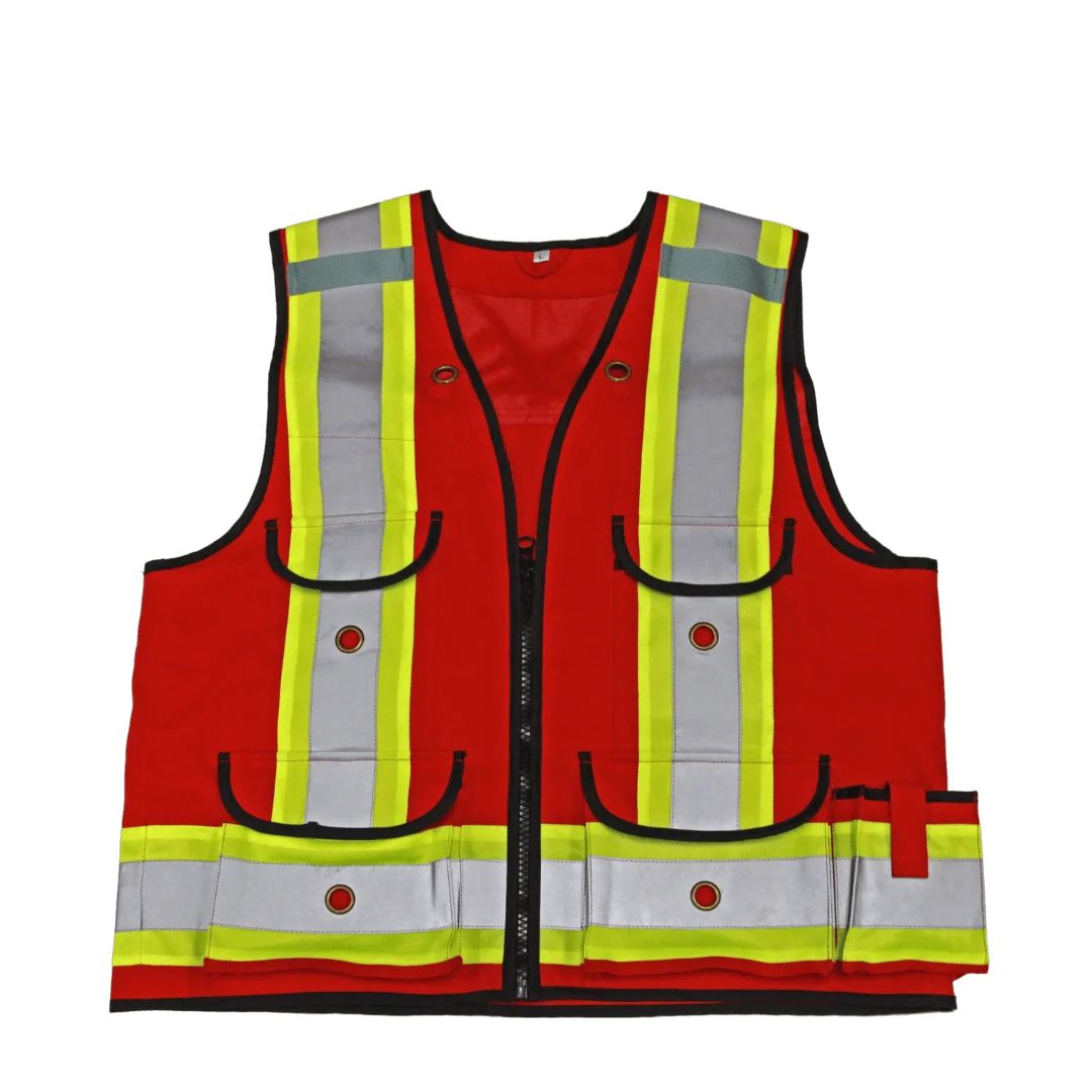 Gilet de sécurité pour arpenteur-géomètre rouge tout corps de métier pour hommes, Viking®
