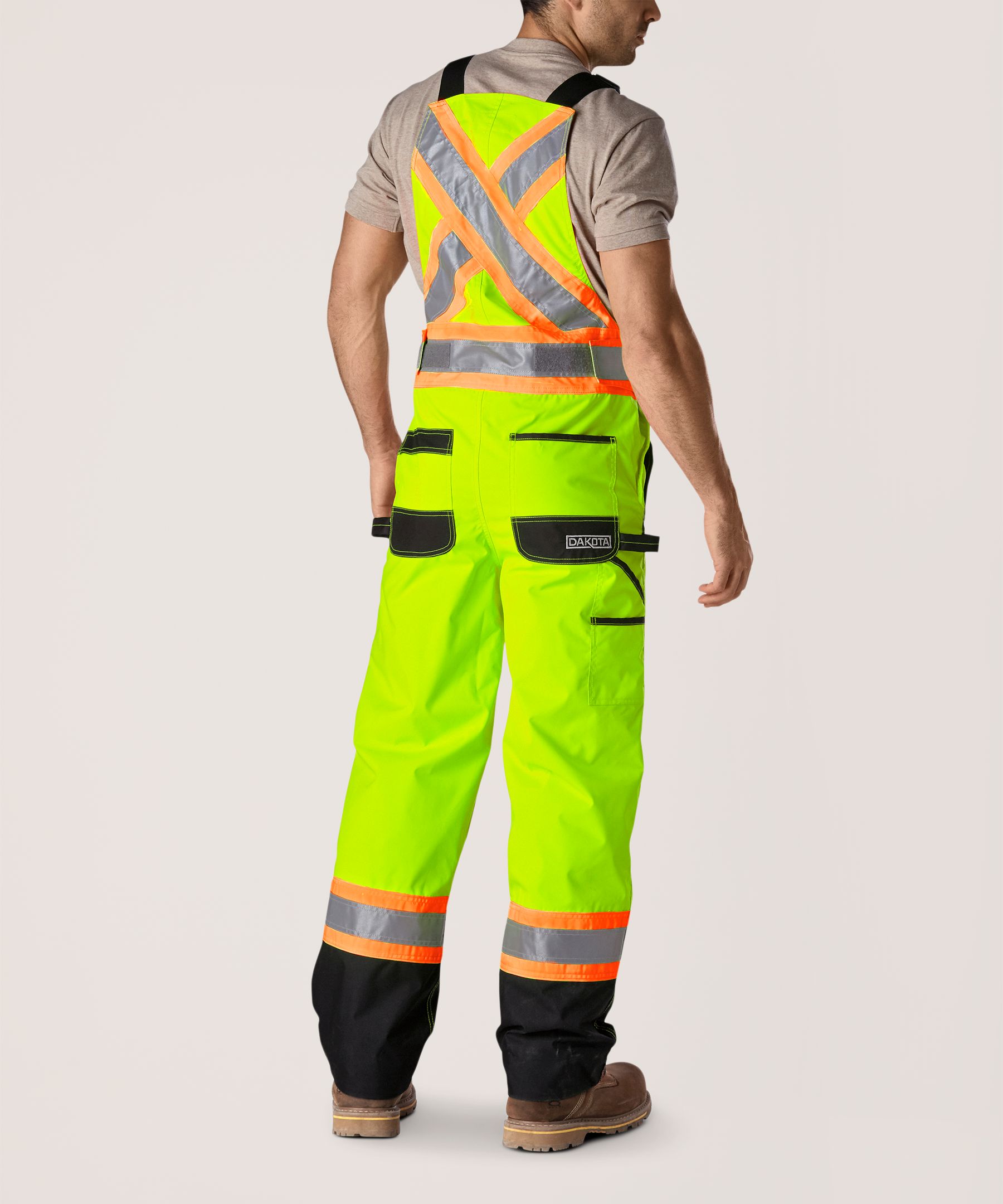 Dakota WorkPro Series Men's Hi Vis T-Max Insulated Water Repellent Bib Overalls