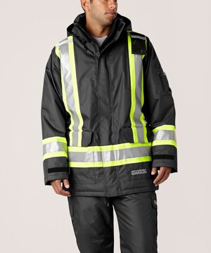 Dakota WorkPro Series Men's Hi Vis Hyper-Dri 3 Waterproof T-Max Lined Rip Stop Polyester Parka Jacket