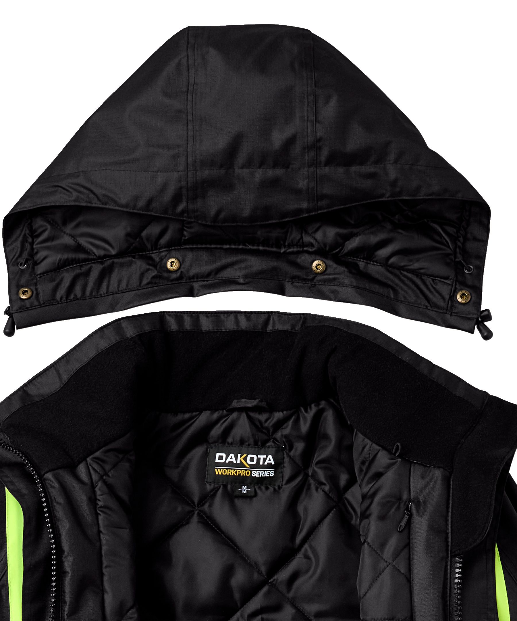 Dakota WorkPro Series Men's Hi Vis Hyper-Dri 3 Waterproof T-Max Lined Rip Stop Polyester Parka Jacket