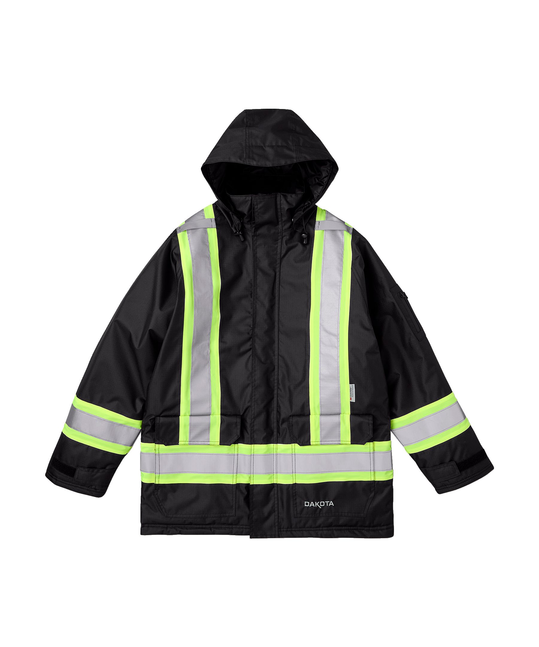 Dakota WorkPro Series Men's Hi Vis Hyper-Dri 3 Waterproof T-Max Lined Rip Stop Polyester Parka Jacket