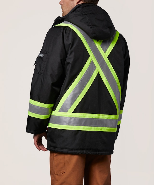 Dakota WorkPro Series Men's Hi Vis HyperDri 3 Waterproof TMax Lined Rip Stop Polyester Parka