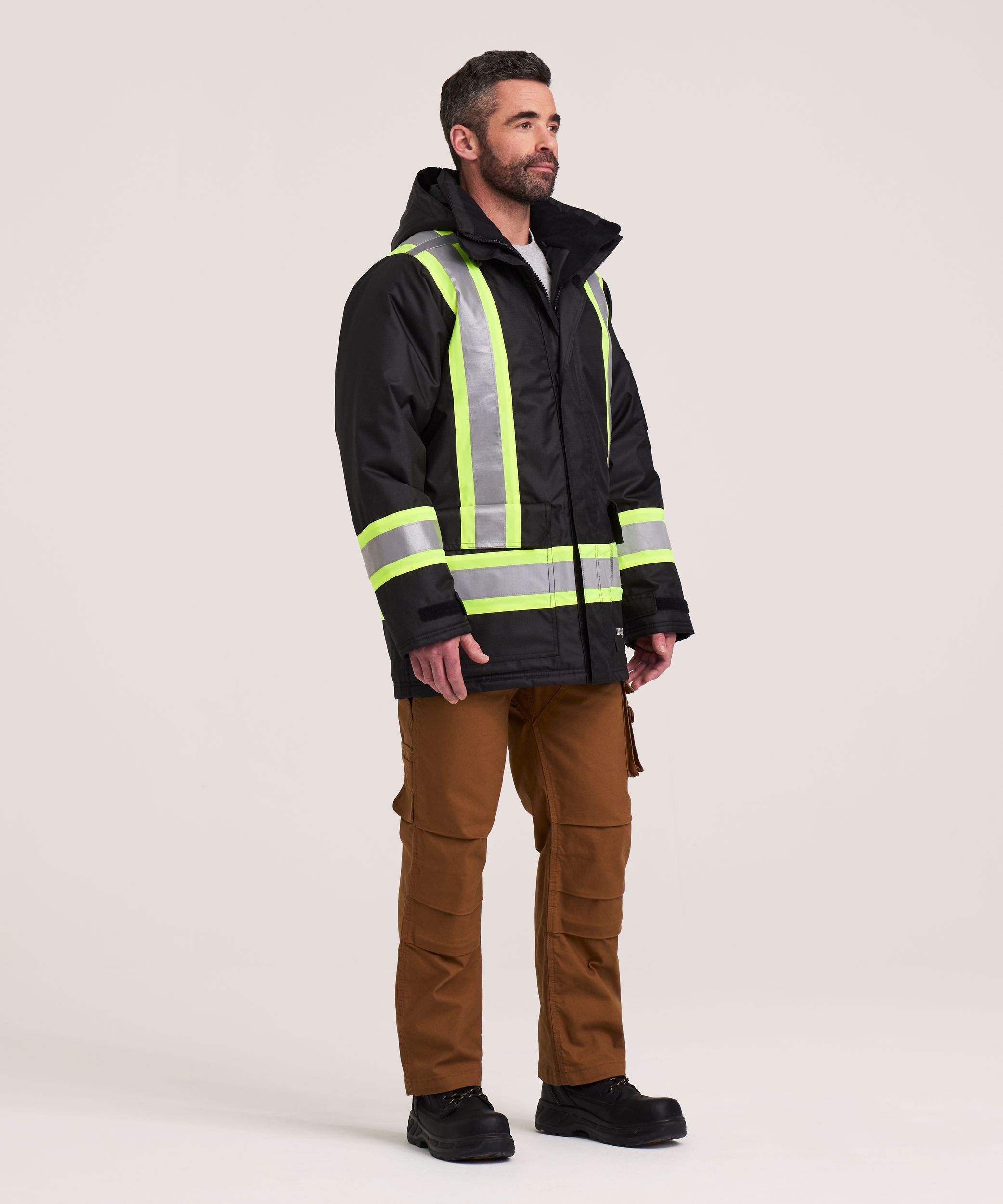 Dakota WorkPro Series Men's Hi Vis Hyper-Dri 3 Waterproof T-Max Lined Rip Stop Polyester Parka Jacket