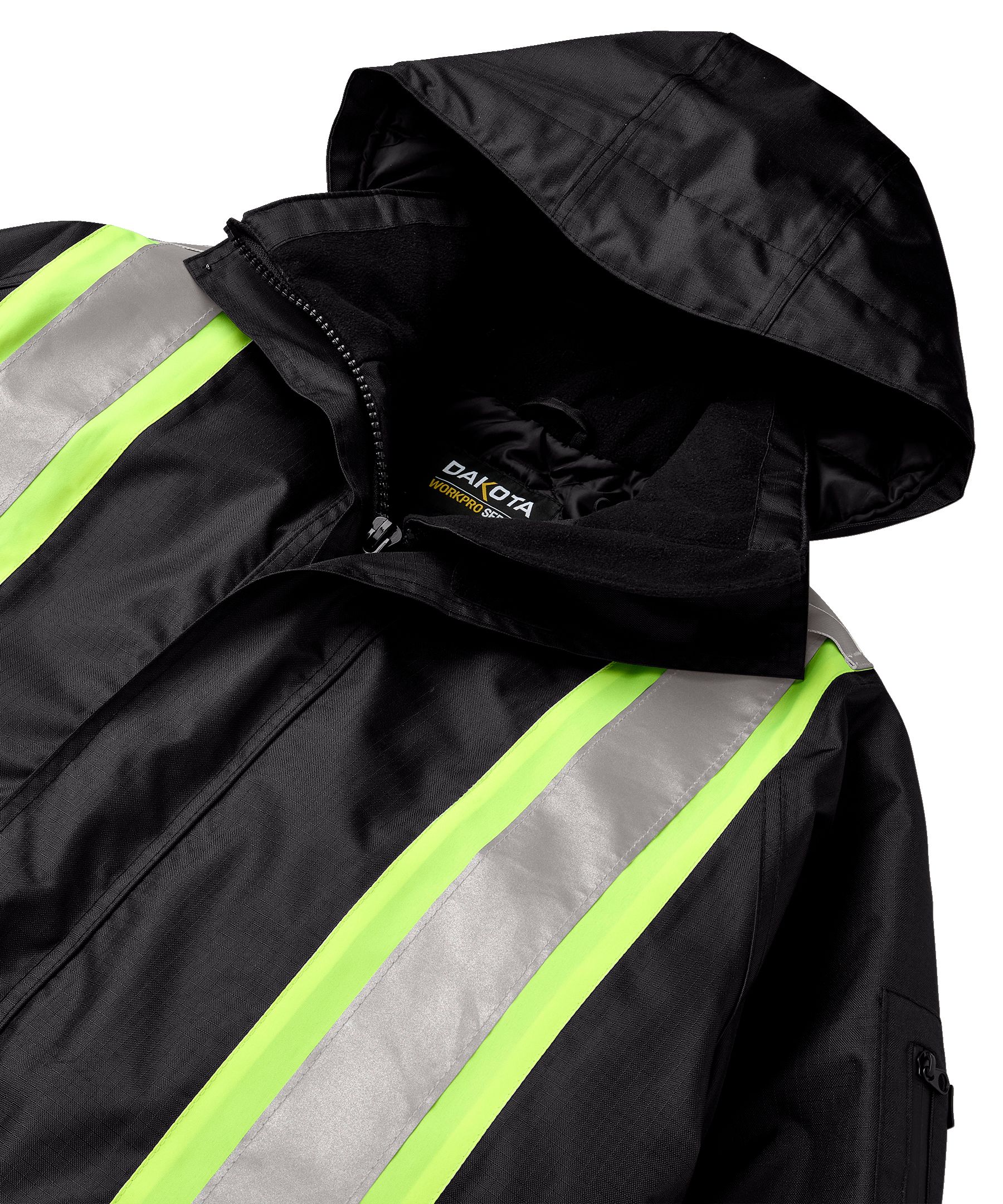 Dakota WorkPro Series Men's Hi Vis Hyper-Dri 3 Waterproof T-Max Lined Rip Stop Polyester Parka Jacket