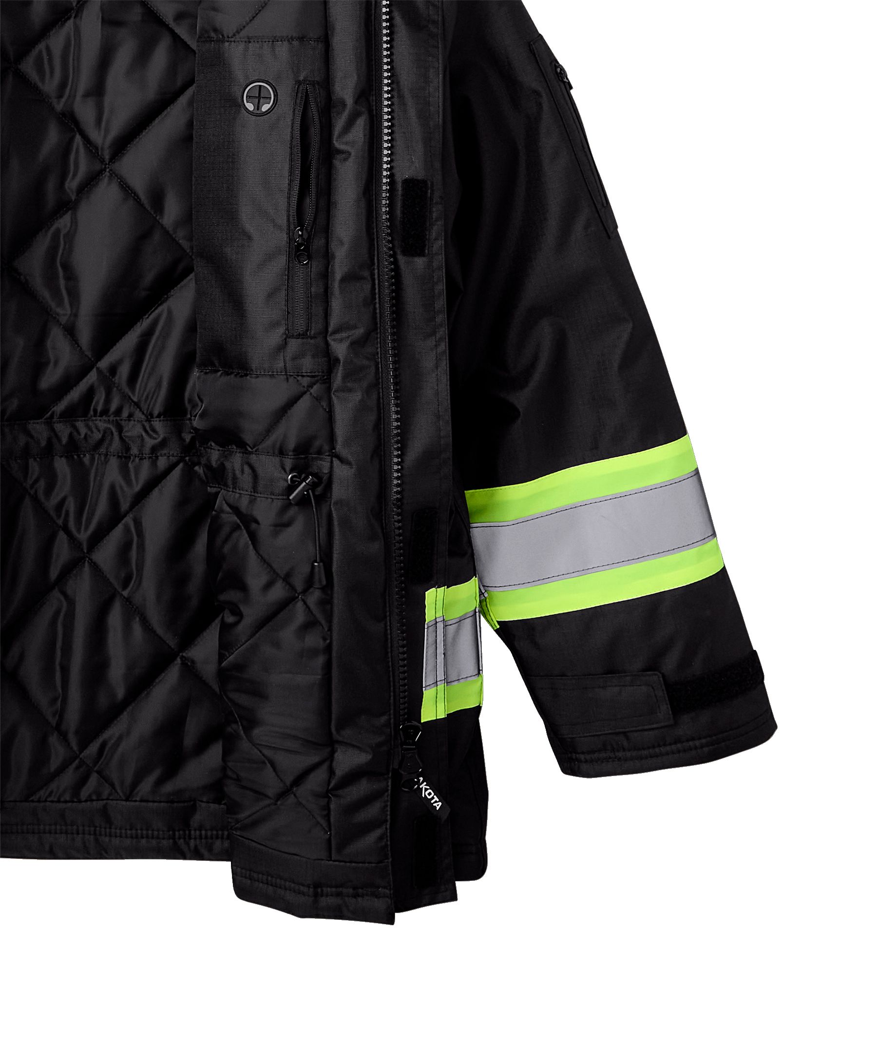 Dakota WorkPro Series Men's Hi Vis Hyper-Dri 3 Waterproof T-Max Lined Rip Stop Polyester Parka Jacket