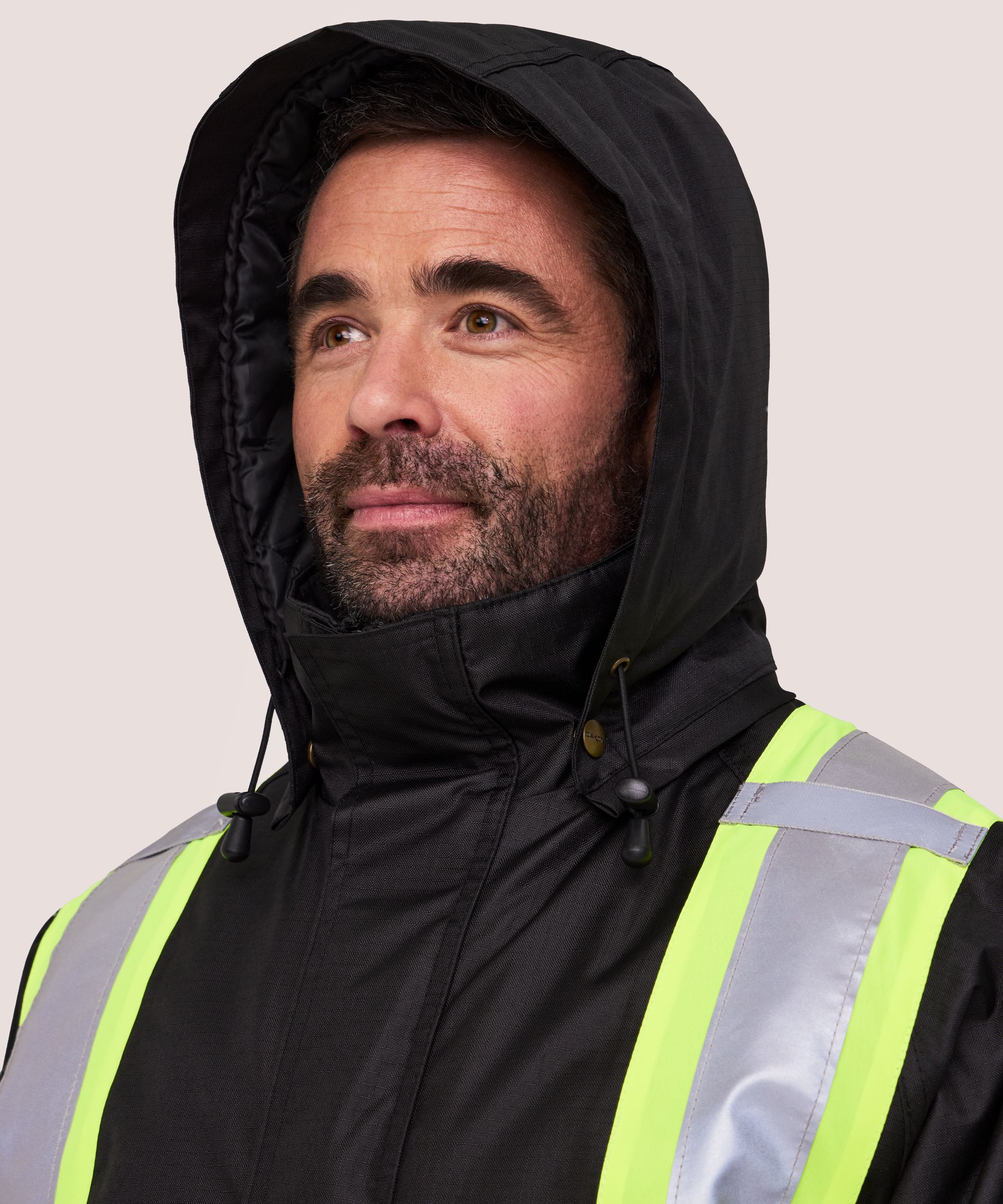 Dakota WorkPro Series Men's Hi Vis Hyper-Dri 3 Waterproof T-Max Lined Rip Stop Polyester Parka Jacket