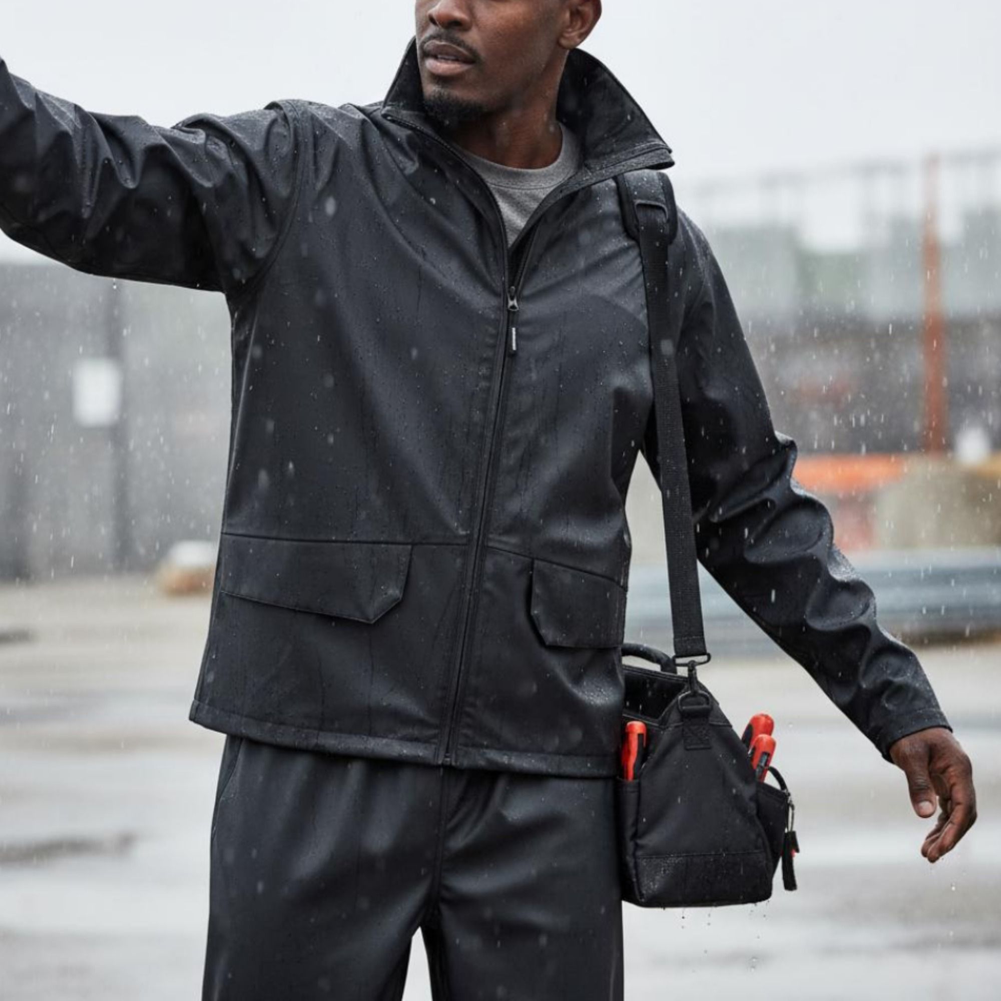 Helly Hansen Workwear Men's Stretch Voss Waterproof Rain Jacket