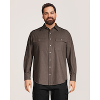 Dakota WorkPro Series Men's Snap Front Coloured Cotton Denim Shirt Front_Flat
