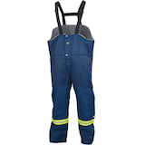Helly Hansen Workwear Men's Thompson Insulated Bib Overalls with Reflective Tape - Navy Front_Angled_Left
